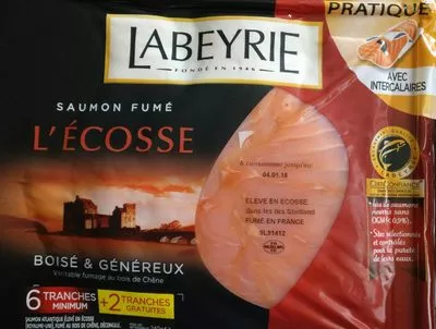 Saumon fumé Dégustation L'Ecosse Labeyrie 6 tranches, code 3033610075271