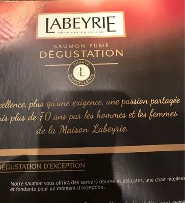Saumon fumé dégustation Labeyrie , code 3033610079026