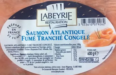 Saumon atlantique fumé tranche congelé Labeyrie , code 3033610079262