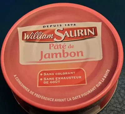 Pâté de jambon William Saurin 76,5 g e, code 3038355724507