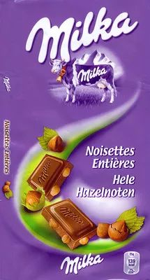 Chocolat Noisettes entières Milka, Kraft Foods 200 g (2 x 100 g), code 3045140118526