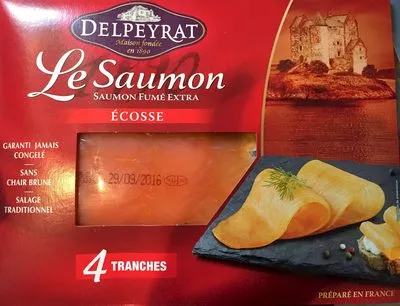 Le Saumon fumé extra Ecosse Delpeyrat 4 tranches, code 3067163609164