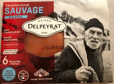 Saumon fumé sauvage d'Alaska Delpeyrat 6 tranches, code 3067163638775