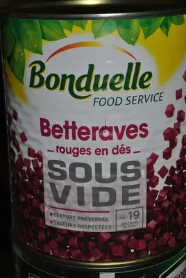 Betteraves Rouges en Dés Sous Vide Bonduelle, Bonduelle Food Service 2295 g / 1950 g égoutté, code 3083681021493