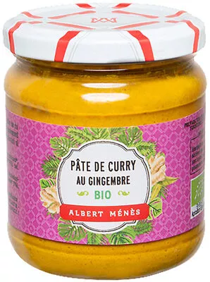 BIO Pâte de Curry au Gingembre Albert menes 210 g, code 3162900032516