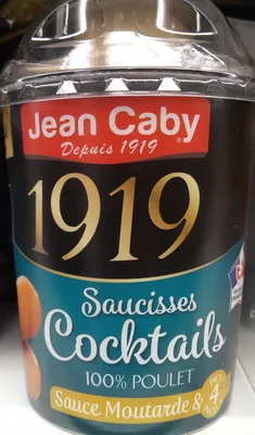 1919 Saucisses Cocktails 100% poulet Sauce Moutarde Jean Caby 180 g (+25 g de sauce), code 3220120421814