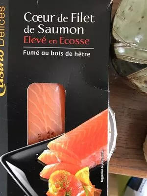 Cœur de filet de saumon fumé élevé en Ecosse Casino Délices,  Casino 150 g, code 3222473152766