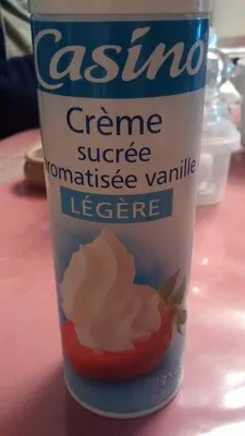 Crème sucrée aromatisée vanille - Légère Casino 250 g, code 3222473678327