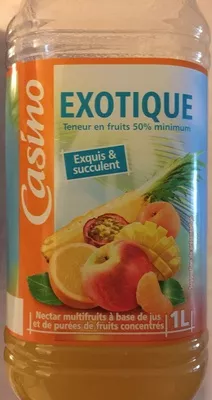 Exotique - Teneur en fruits 50% minimum - Nectar multifruits à base de jus et de purées de fruits concentrés Casino 1 l, code 3222474387570