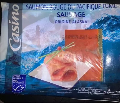 Saumon rouge du Pacifique fumé Casino 120 g, code 3222476149244