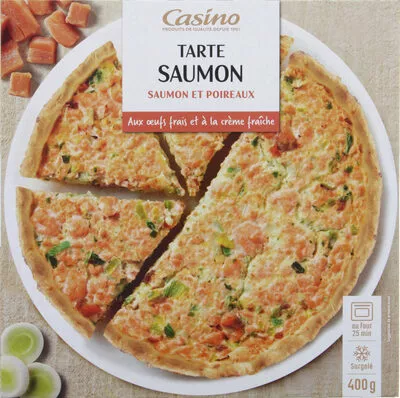 Tarte saumon - Saumon et poireaux Casino 400 g, code 3222476757852