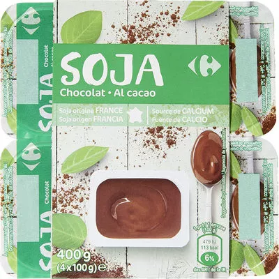 Soja chocolat Carrefour 400 g (4 x 100 g), code 3245413693365