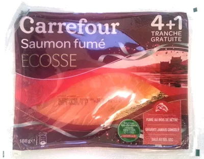 Saumon fumé d'Ecosse Carrefour 188 g, code 3245414478619