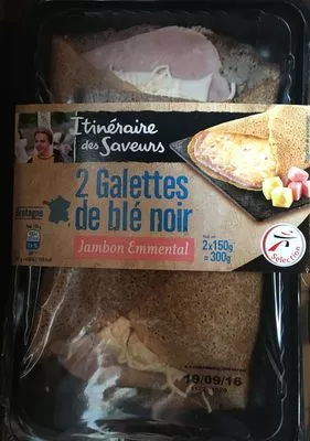 Galettes de blé noir jambon emmental Intermarché, Itinéraire des Saveurs 300 g, code 3250391655168