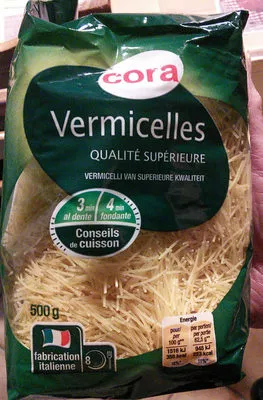 Vermicelles, 500 Grammes, Marque Cora Cora 500 g, code 3257980047649