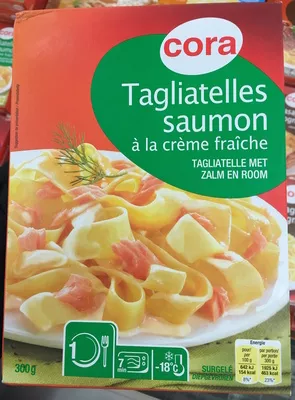 Tagliatelles saumon à la crème fraîche, Surgelé Cora 300 g, code 3257981314856