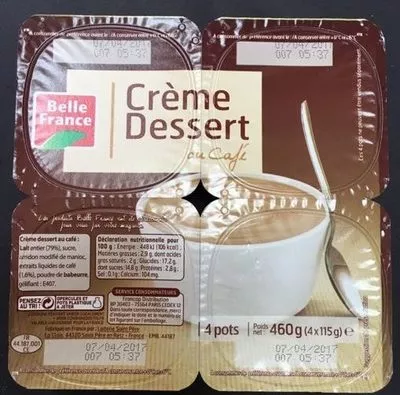 Crème Dessert Au Café Belle France 460 g (4 * 115 g), code 3258561421391