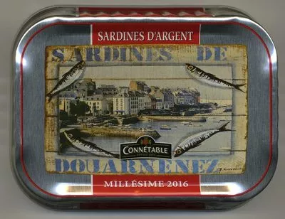Sardines d'Argent Millésimées à l'Huile d'Olive vierge extra Connétable 115 g - 87 g égoutté, code 3263670011319