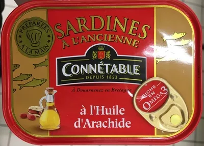 Sardines à l'Ancienne à l'Huile d'Arachide Connétable 115 g (87 g), code 3263670013320