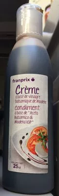 Crème à base de vinaigre balsamique de Modène Marché Franprix, Franprix 25 cl e, code 3263850048913