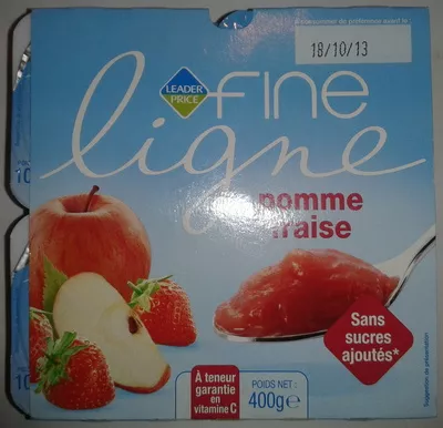 Fine ligne pomme fraise 400 g Fine ligne, Leader Price 400 g (4 x 100 g), code 3263851992512