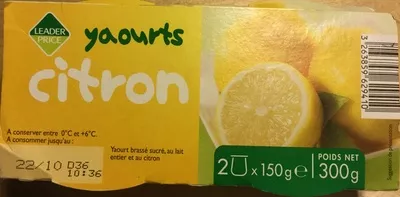 Yaourts Citron Leader Price 300 g (2x 150 g), code 3263859629410