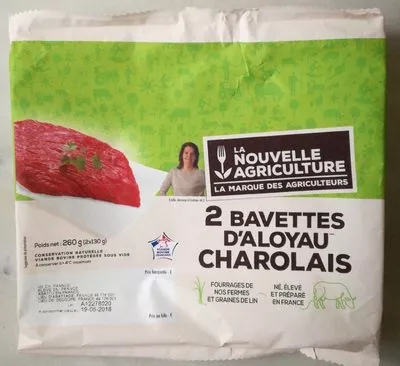 2 bavettes d'Aloyau Charolais La Nouvelle Agriculture 260 g, code 3265980165256