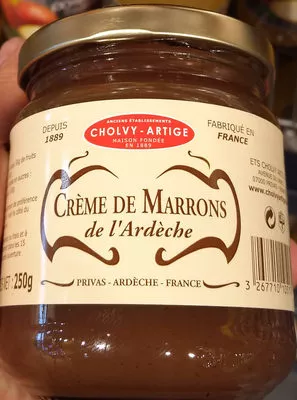 Creme de marrons de l'Ardeche Cholvy Artige 250 g e, code 3267710105174