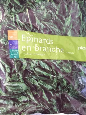 Epinards en branche Picard 1kg, code 3270160101573