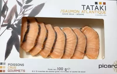 Tataki de saumon atlantique Picard 100 g e, code 3270160480135