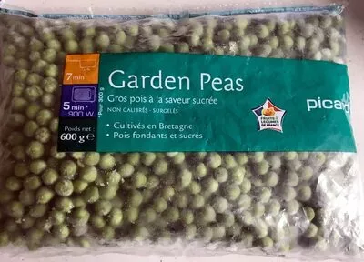 Garden Peas (gros pois) Picard 600 g, code 3270160599448