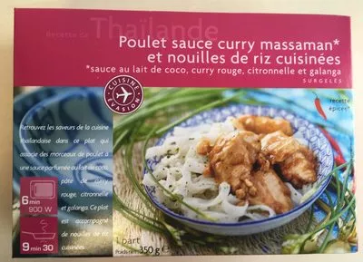 Poulet Sauce Curry Massaman et Nouilles de Riz Cuisinées Picard 350 g e, code 3270160868681