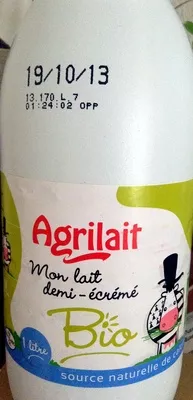 Mon lait demi-écrémé Bio Agrilait 1 L, code 3271820004104