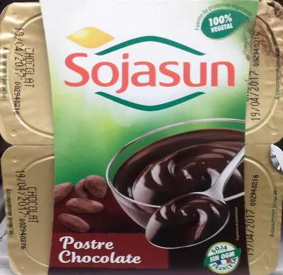Postre vegetal de soja plaisir chocolate sin lactosa Sojasun 400 g (4 x 100 g), code 3273227485234