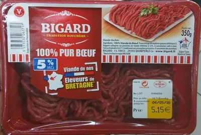 100% Pur Boeuf 5% MG Bigard 350 g, code 3273230067717