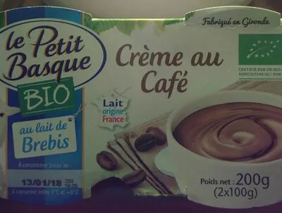 Crème au café au lait de brebis bio Le Petit Basque , code 3280248031005