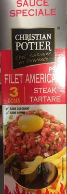 Sauce Spéciale pour Filet Américain Steak Tartare Christian Potier 150 g (3 * 50 g), code 3302762213306