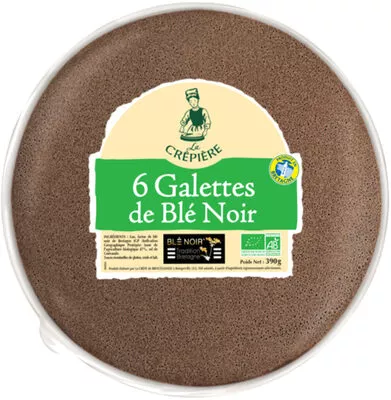 6 galettes de blé Noir bio La Crêpière 390 g, code 3326120003224