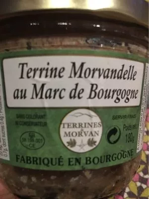 Terrine Morvandelle au marc de Bourgogne Terrines du Morvan 180 g, code 3329260205015