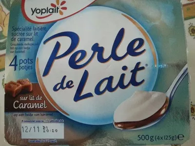 Perle de lait sur lit de caramel Yoplait 4 pots, code 3329770052239