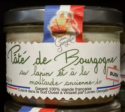 Pâté de Bourgogne au Lapin et à la Moutarde Ancienne de Dijon Lucien Georgelin 220 g, code 3330720650313