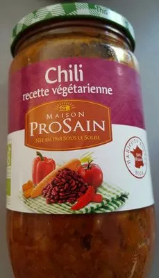 Chili recette végétarienne Prosain 670 g, code 3335880006222