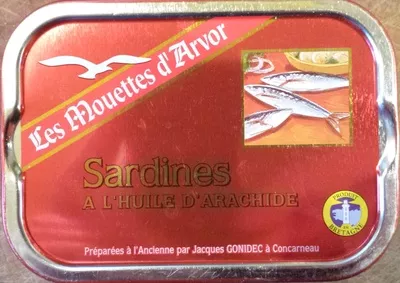 Sardines à l'huile d'arachide Les Mouettes D'Arvor 115g, code 3365622010064
