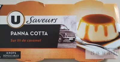 Panna Cotta au caramel U Saveurs, U 2 x 120 g + 1 offert, code 3368952238948