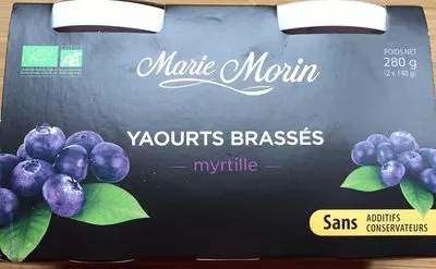 Yaourts brassés myrtille BIO Marie Morin 280 g, code 3372900900283