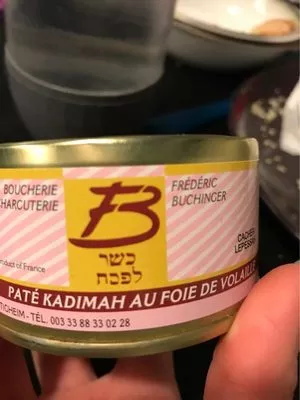 Paté kadimah au foie de volaille  130 g, code 3399820000367
