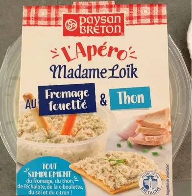 Paysan Breton - L'apéro Madame Loïk au fromage fouetté et Thon Le Fromage Fouetté Madame Loïk 120 g, code 3412290017793