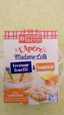 Paysan Breton - L'apéro Madame Loïk au fromage fouetté et Saumon Laita,  Paysan Breton,  Le Fromage Fouetté Madame Loïk 120 g, code 3412290017809