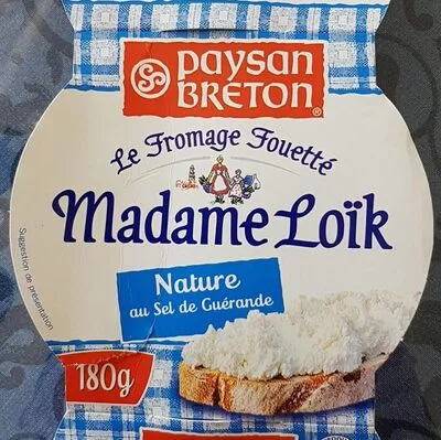 Paysan Breton - Le Fromage Fouetté Madame Loïk - Nature au Sel de Guérande Paysan breton,  Le Fromage Fouetté Madame Loïk 180 g, code 3412290070101
