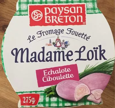 Paysan Breton - Le Fromage Fouetté Madame Loïk - Echalote ciboulette Paysan Breton,  Le Fromage Fouetté Madame Loïk 275 g, code 3412290070491